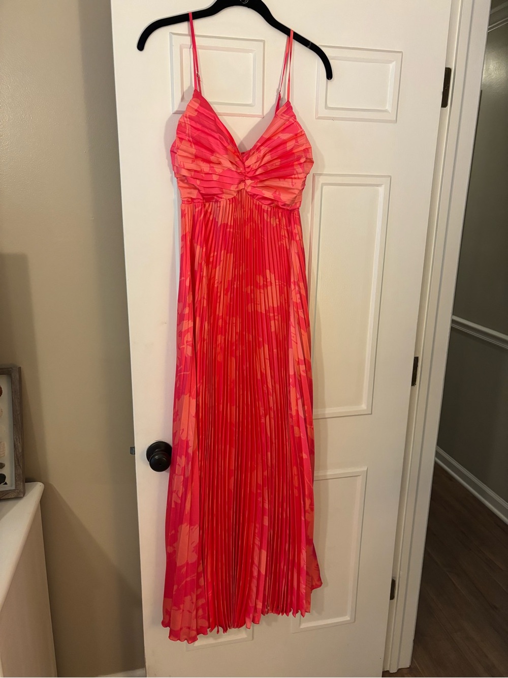 Vici Hot Pink Pleated Spaghetti-Strap Maxi Dress - Picture 4 of 4